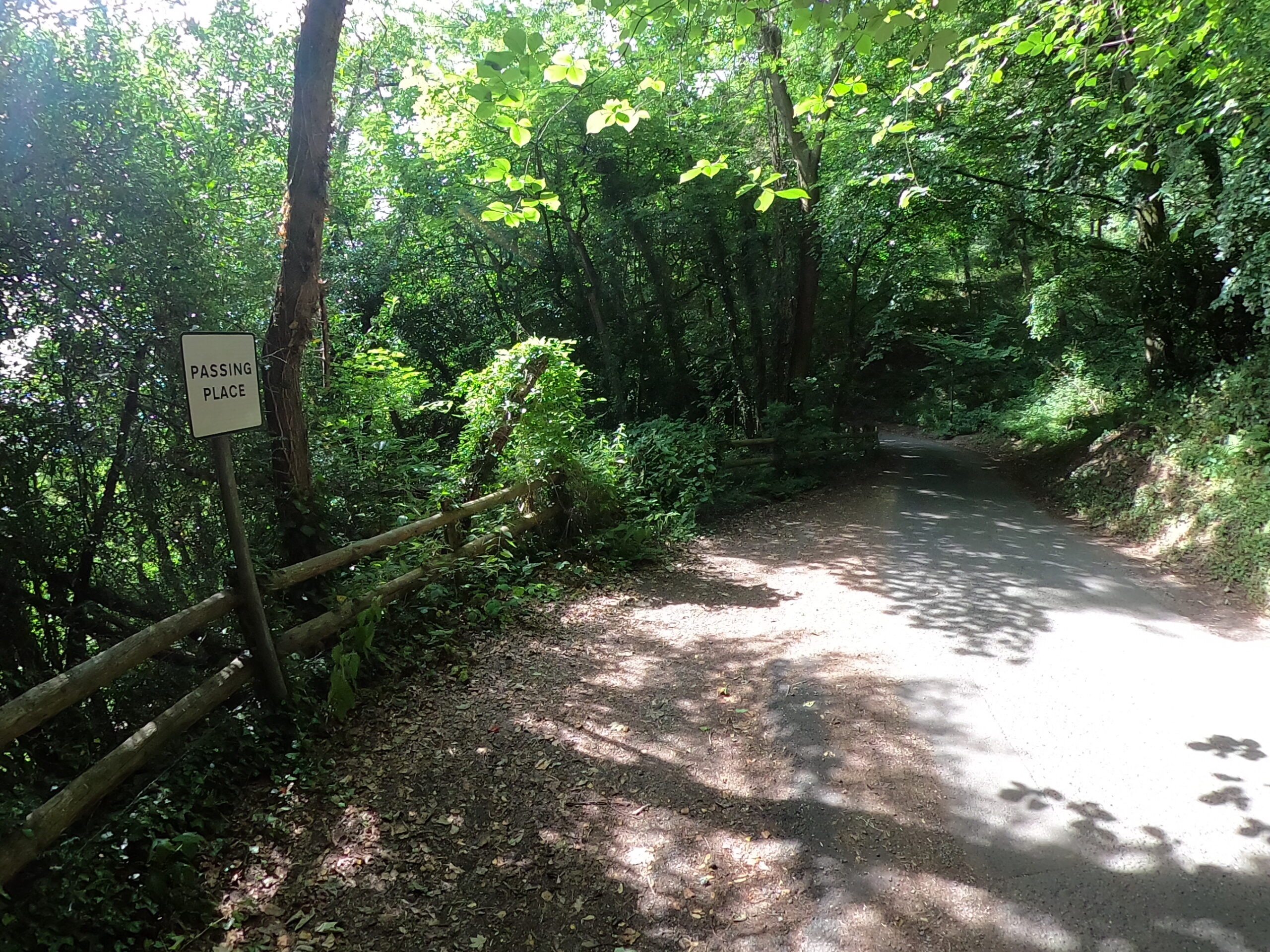 road sign passing place