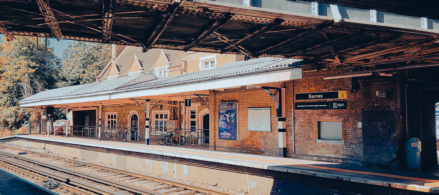View of Barnes Station tracks from westbound platform.